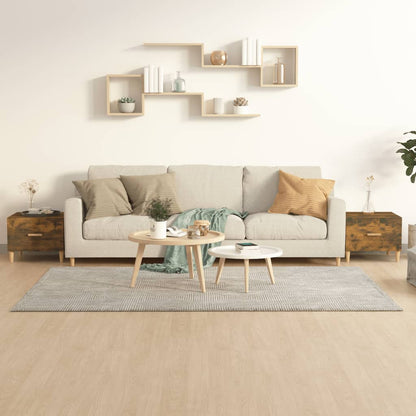Tavolini Salotto 2 pz Rovere Fumo 50x50x40cm Legno Multistrato | homemem39