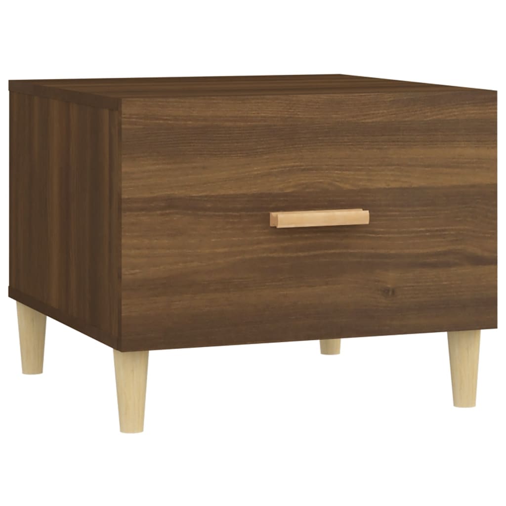 Tavolino da Salotto Rovere Marrone 50x50x40cm Legno Multistrato | homemem39