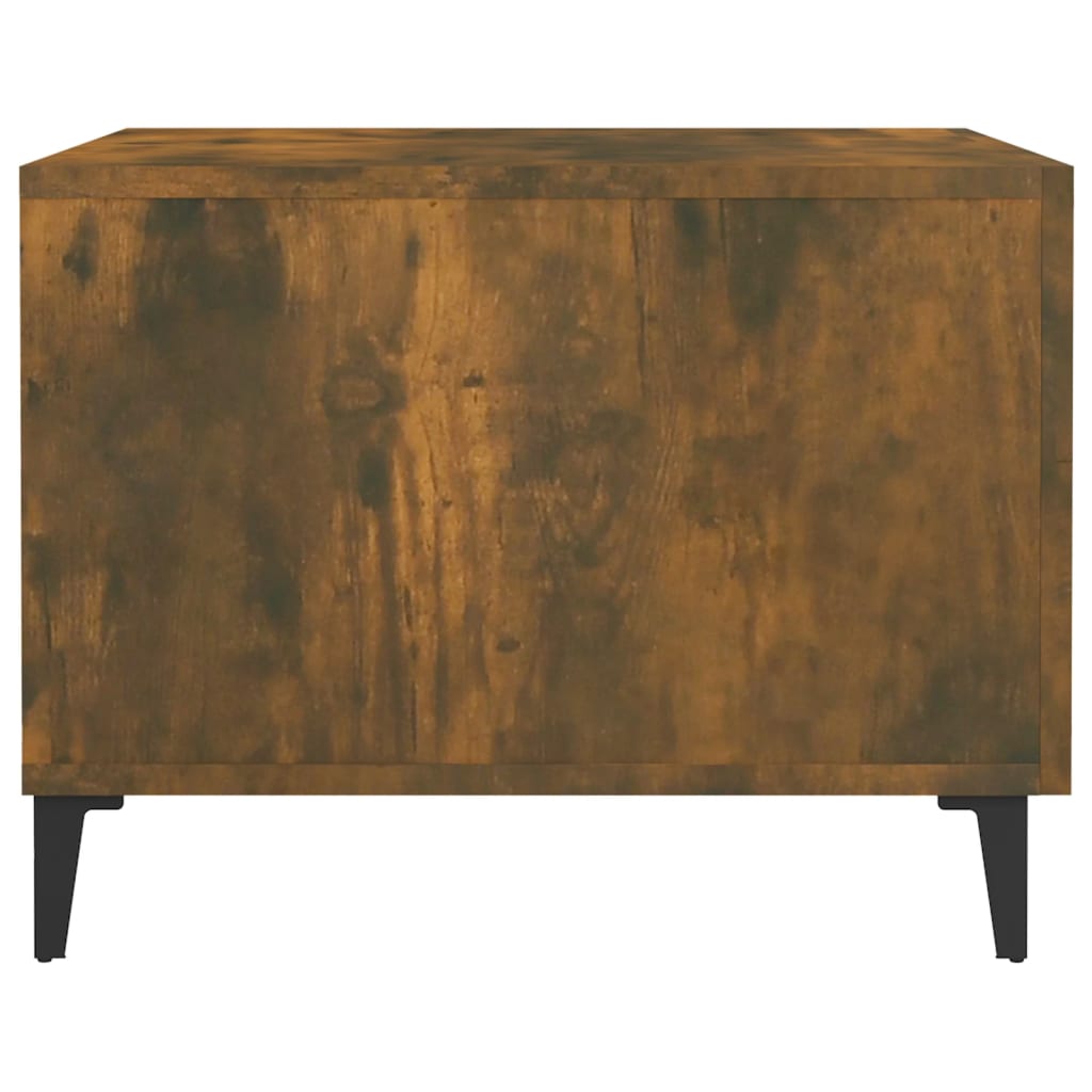 Tavolini da Salotto Gambe in Metallo 2pz Rovere Fumo 50x50x40cm | homemem39