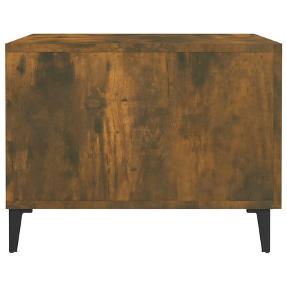 Tavolini da Salotto Gambe in Metallo 2pz Rovere Fumo 50x50x40cm | homemem39