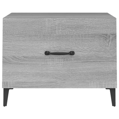 Tavolino da Salotto Gambe in Metallo Grigio Sonoma 50x50x40 cm | homemem39