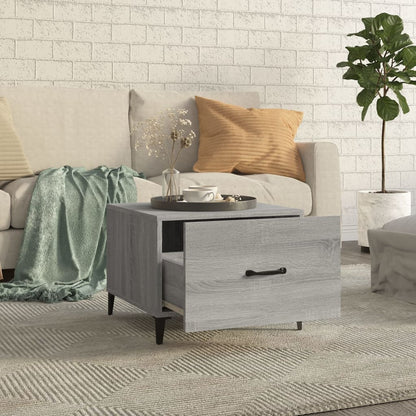 Tavolini Salotto Gambe in Metallo 2pz Grigio Sonoma 50x50x40 cm | homemem39