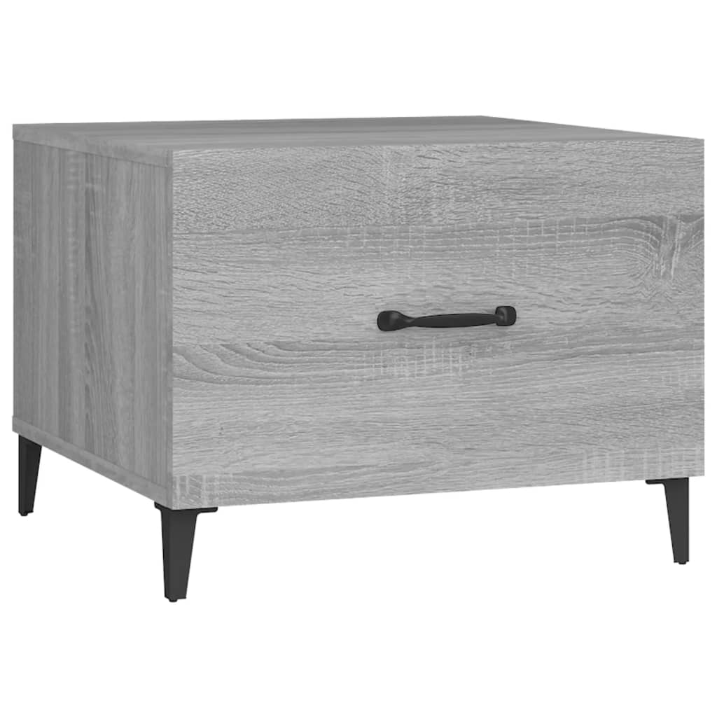 Tavolini Salotto Gambe in Metallo 2pz Grigio Sonoma 50x50x40 cm | homemem39