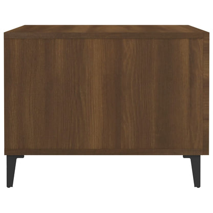 Tavolini Salotto Gambe in Metallo 2pz Rovere Marrone 50x50x40cm | homemem39