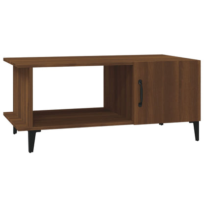 Tavolino da Salotto Rovere Marrone 90x50x40cm Legno Multistrato | homemem39