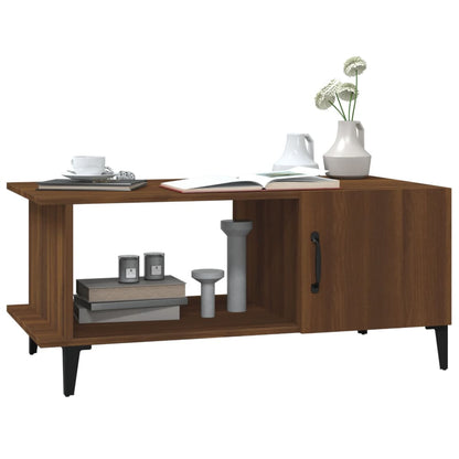 Tavolino da Salotto Rovere Marrone 90x50x40cm Legno Multistrato | homemem39