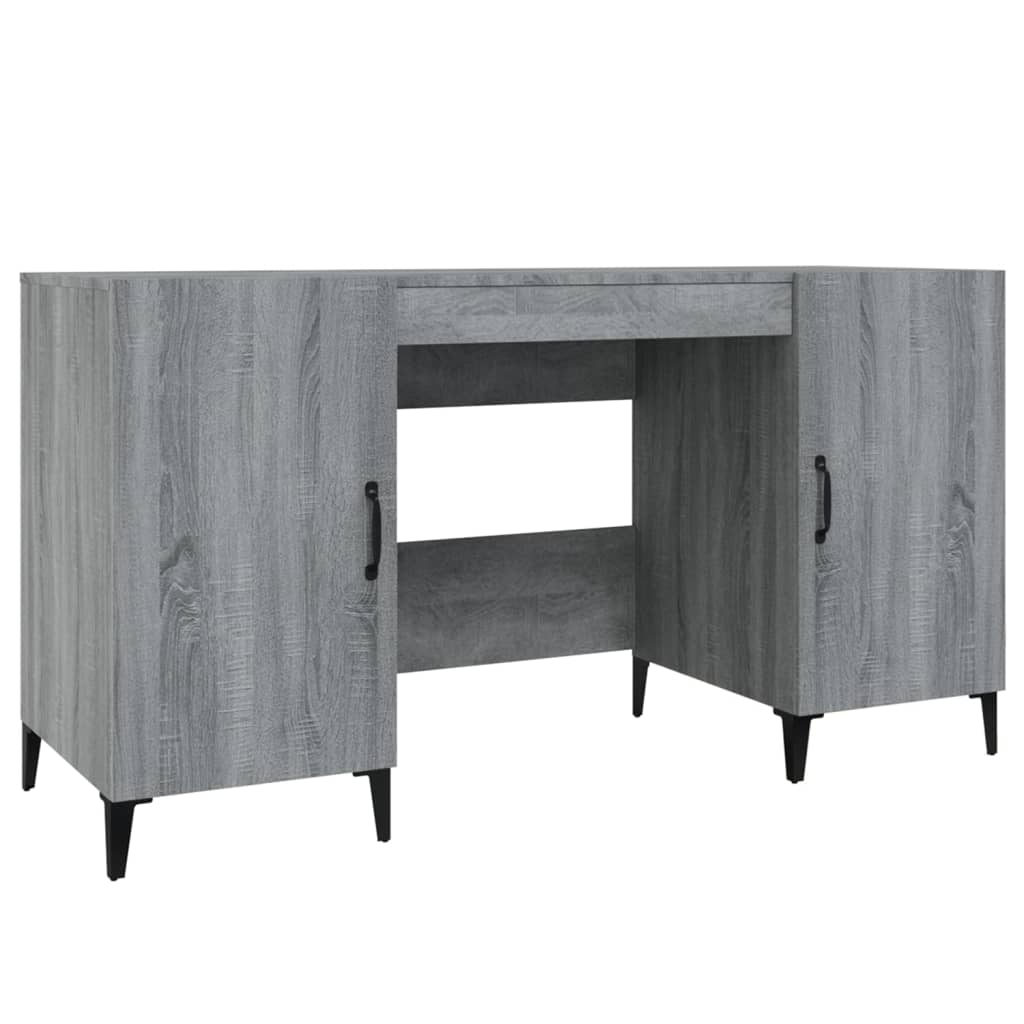 Scrivania Grigio Sonoma 140x50x75 cm in Legno Multistrato