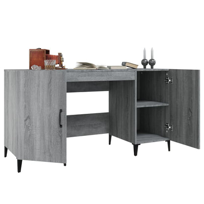 Scrivania Grigio Sonoma 140x50x75 cm in Legno Multistrato
