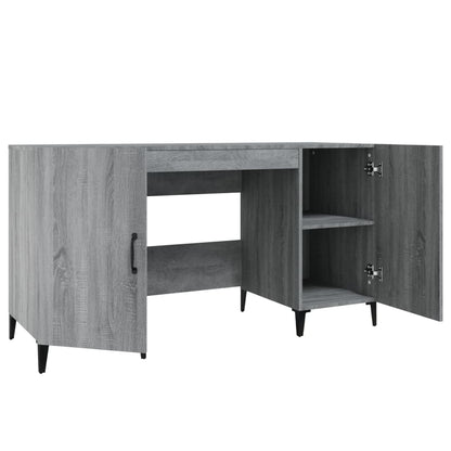 Scrivania Grigio Sonoma 140x50x75 cm in Legno Multistrato