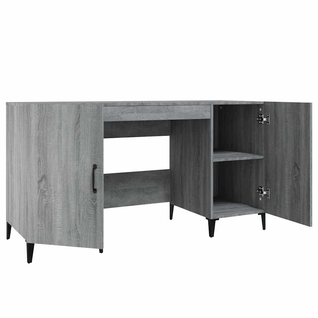 Scrivania Grigio Sonoma 140x50x75 cm in Legno Multistrato