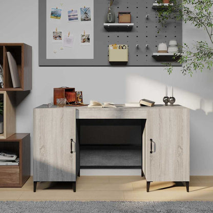 Scrivania Grigio Sonoma 140x50x75 cm in Legno Multistrato