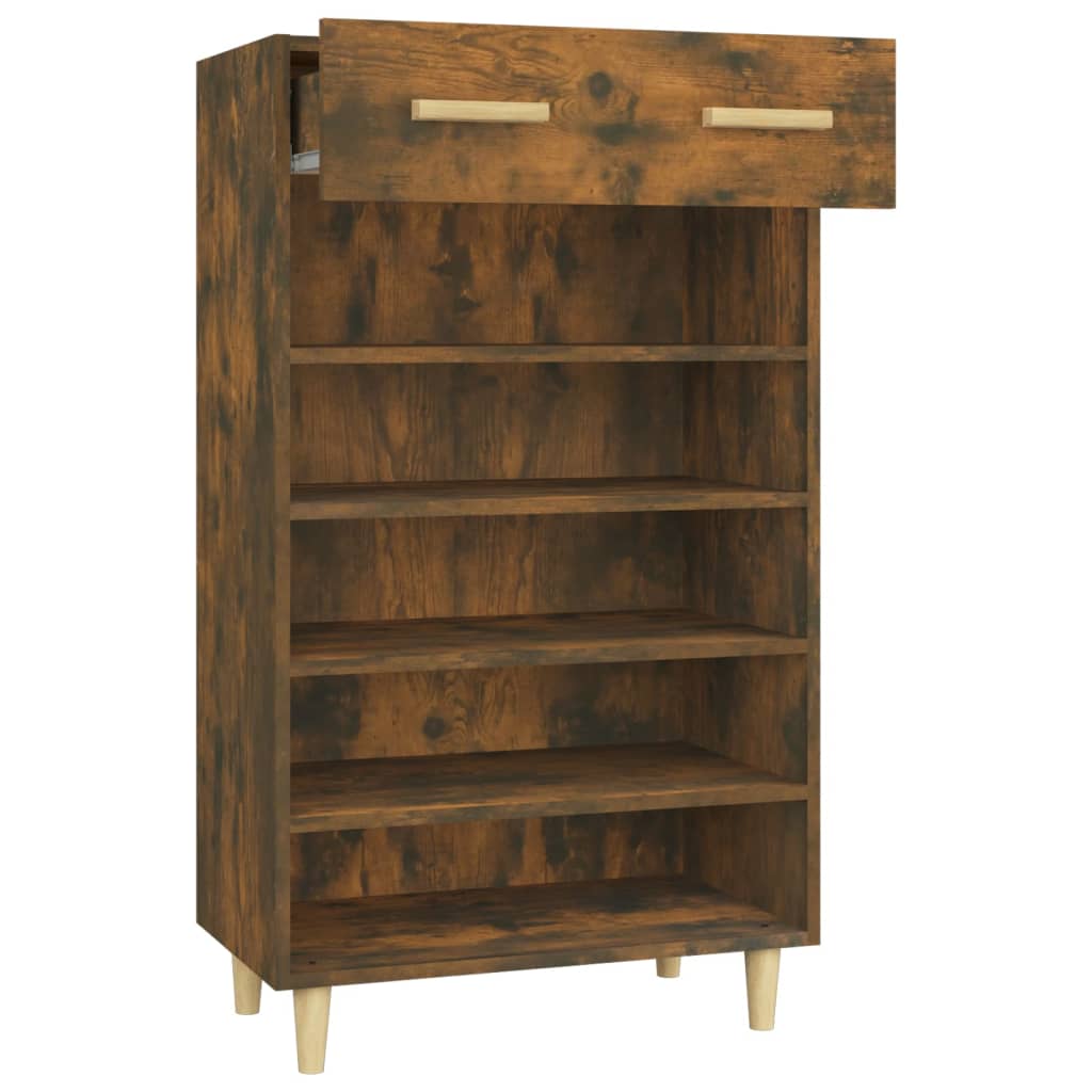 Scarpiera Rovere Fumo 60x35x105 cm in Legno Multistrato | homemem39