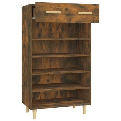 Scarpiera Rovere Fumo 60x35x105 cm in Legno Multistrato | homemem39