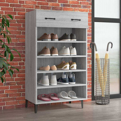 Scarpiera Grigio Sonoma 60x35x105 cm in Legno Multistrato - homemem39
