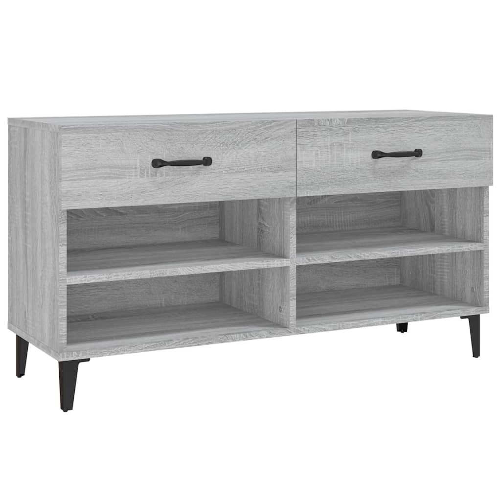 Scarpiera Grigio Sonoma 102x35x55 cm in Legno Multistrato - homemem39