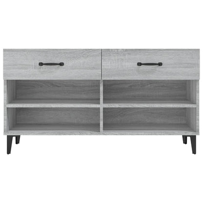 Scarpiera Grigio Sonoma 102x35x55 cm in Legno Multistrato - homemem39