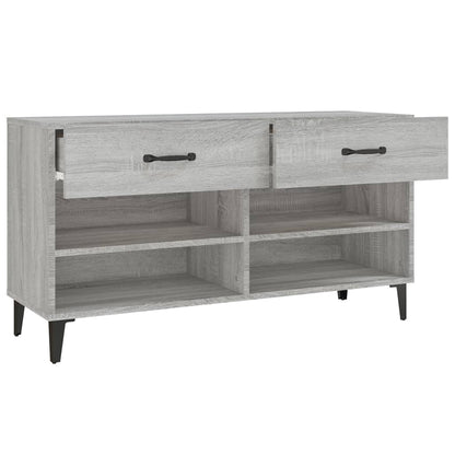 Scarpiera Grigio Sonoma 102x35x55 cm in Legno Multistrato - homemem39