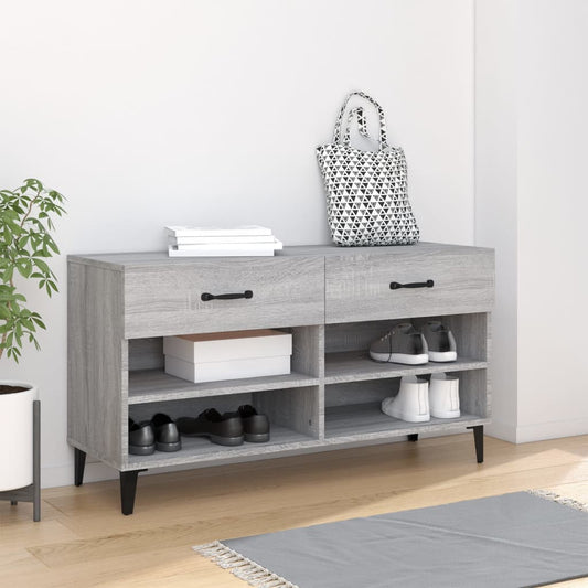 Scarpiera Grigio Sonoma 102x35x55 cm in Legno Multistrato - homemem39