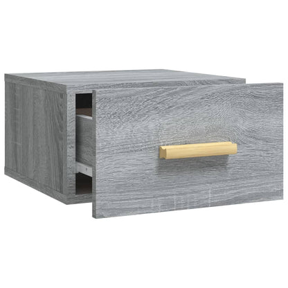 Comodini a Muro 2 pz Grigio Sonoma 35x35x20 cm - homemem39