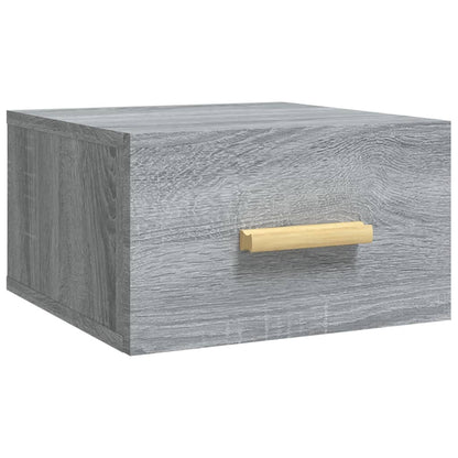 Comodini a Muro 2 pz Grigio Sonoma 35x35x20 cm - homemem39
