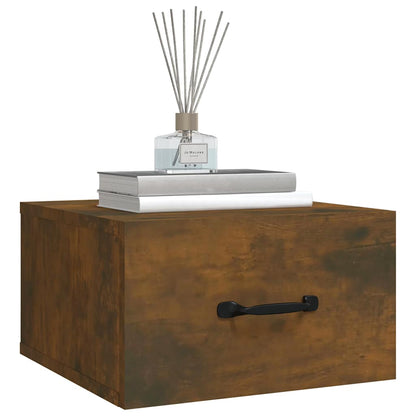 Comodini a Muro 2 pz Rovere Fumo 35x35x20 cm | homemem39