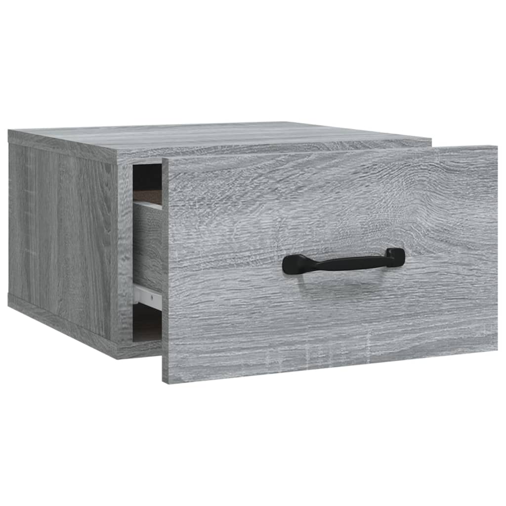 Comodino a Muro Grigio Sonoma 35x35x20 cm - homemem39