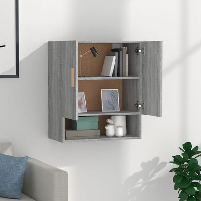 Armadietto a Muro Grigio Sonoma 60x31x70cm in Legno Multistrato | homemem39
