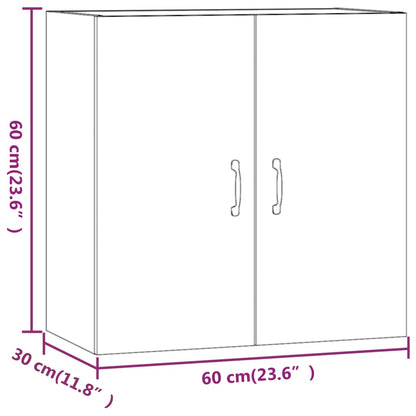 Mobile Pensile Grigio Sonoma 60x31x60 cm in Legno Multistrato | homemem39