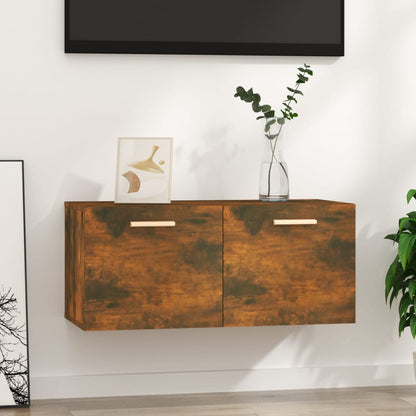 Mobile Parete Rovere Fumo 80x35x36,5 cm in Legno Multistrato | homemem39