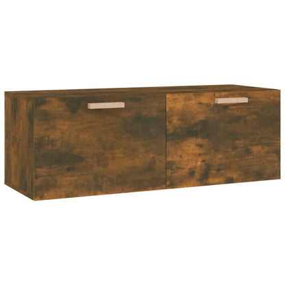 Mobile a Parete Rovere Fumo 100x36,5x35 cm in Legno Multistrato | homemem39