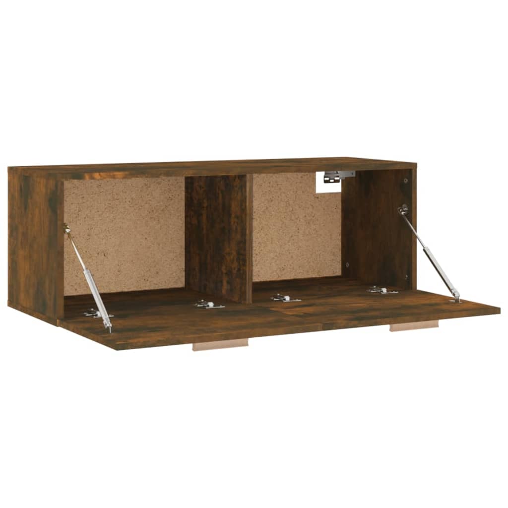 Mobile a Parete Rovere Fumo 100x36,5x35 cm in Legno Multistrato | homemem39
