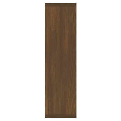 Mobile a Specchio con LED Rovere Marrone 76x15x55 cm