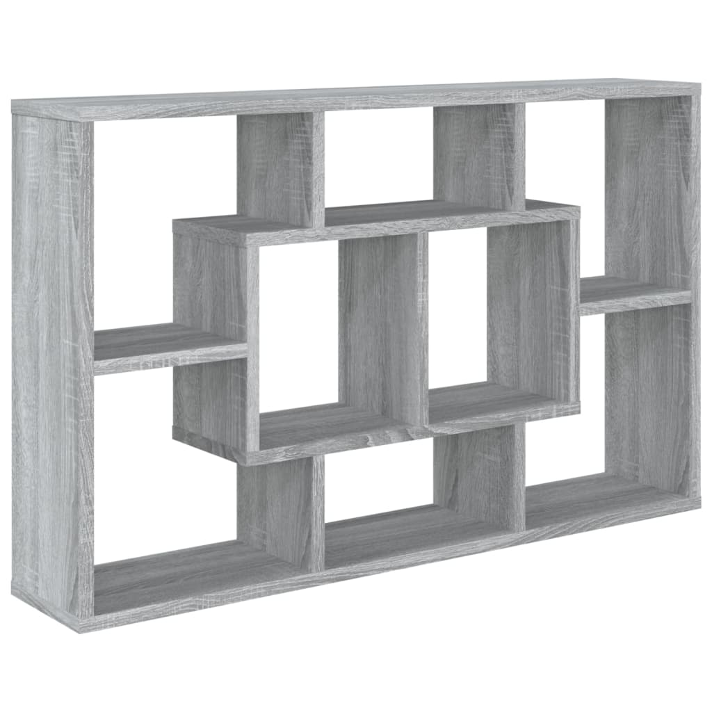 Mensola a Muro Grigio Sonoma 85x16x52,5 cm in Legno Multistrato - homemem39