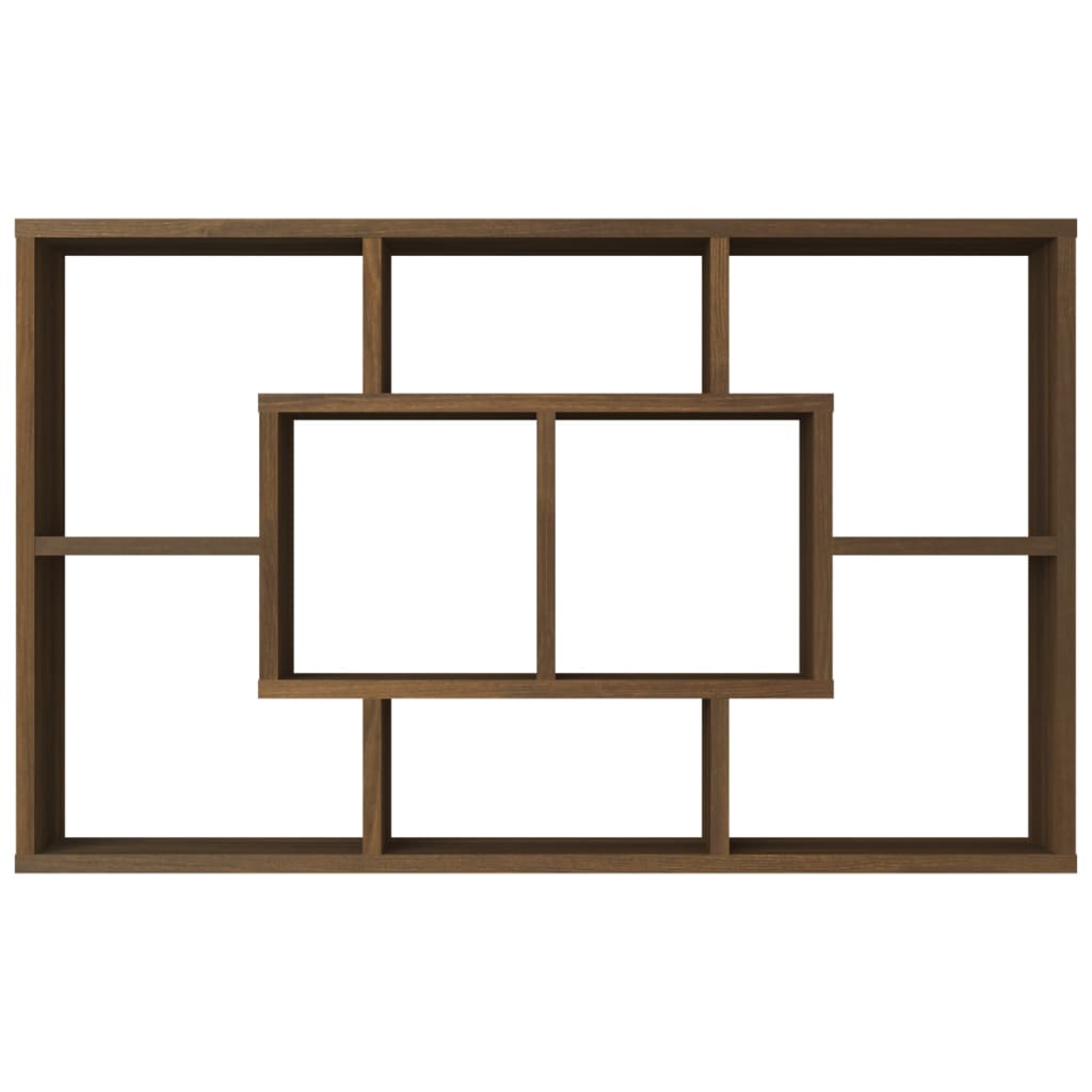 Mensola a Muro Rovere Marrone 85x16x52,5cm in Legno Multistrato - homemem39