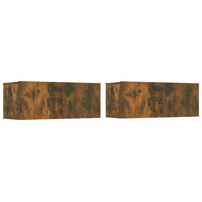 Mobili TV 2 pz Rovere Fumo 80x30x30 cm Legno Multistrato - homemem39