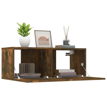 Mobili TV 2 pz Rovere Fumo 80x30x30 cm Legno Multistrato - homemem39