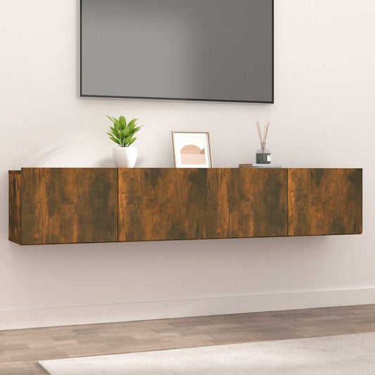 Mobili TV 2 pz Rovere Fumo 80x30x30 cm Legno Multistrato - homemem39