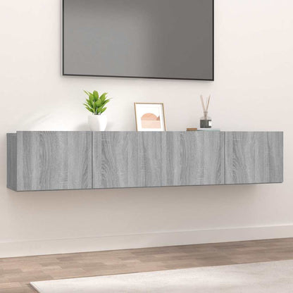Mobili TV 2pz Grigio Sonoma 80x30x30cm Legno Multistrato - homemem39