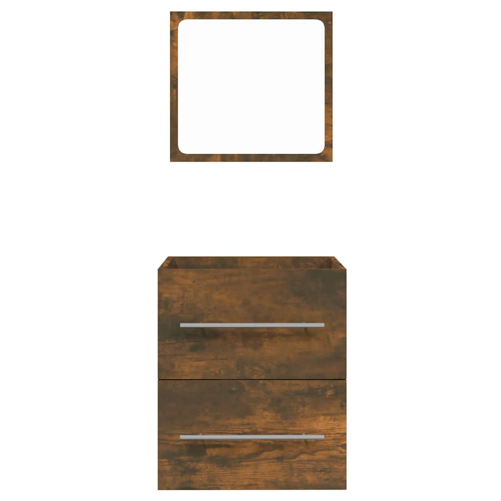 Mobile da Bagno con Specchio Rovere Fumo 41x38,5x48 cm | homemem39