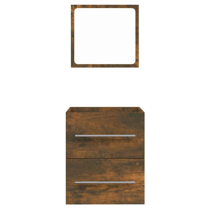 Mobile da Bagno con Specchio Rovere Fumo 41x38,5x48 cm | homemem39