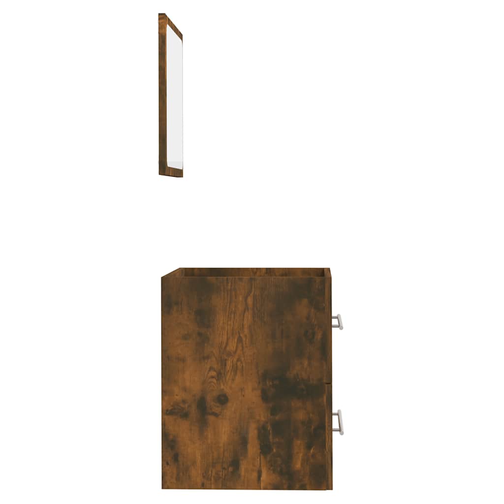 Mobile da Bagno con Specchio Rovere Fumo 41x38,5x48 cm | homemem39
