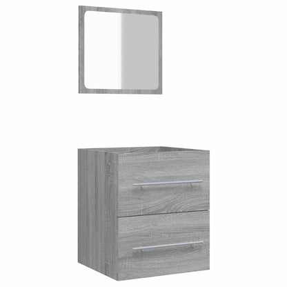 Mobile da Bagno con Specchio Grigio Sonoma 41x38,5x48 cm