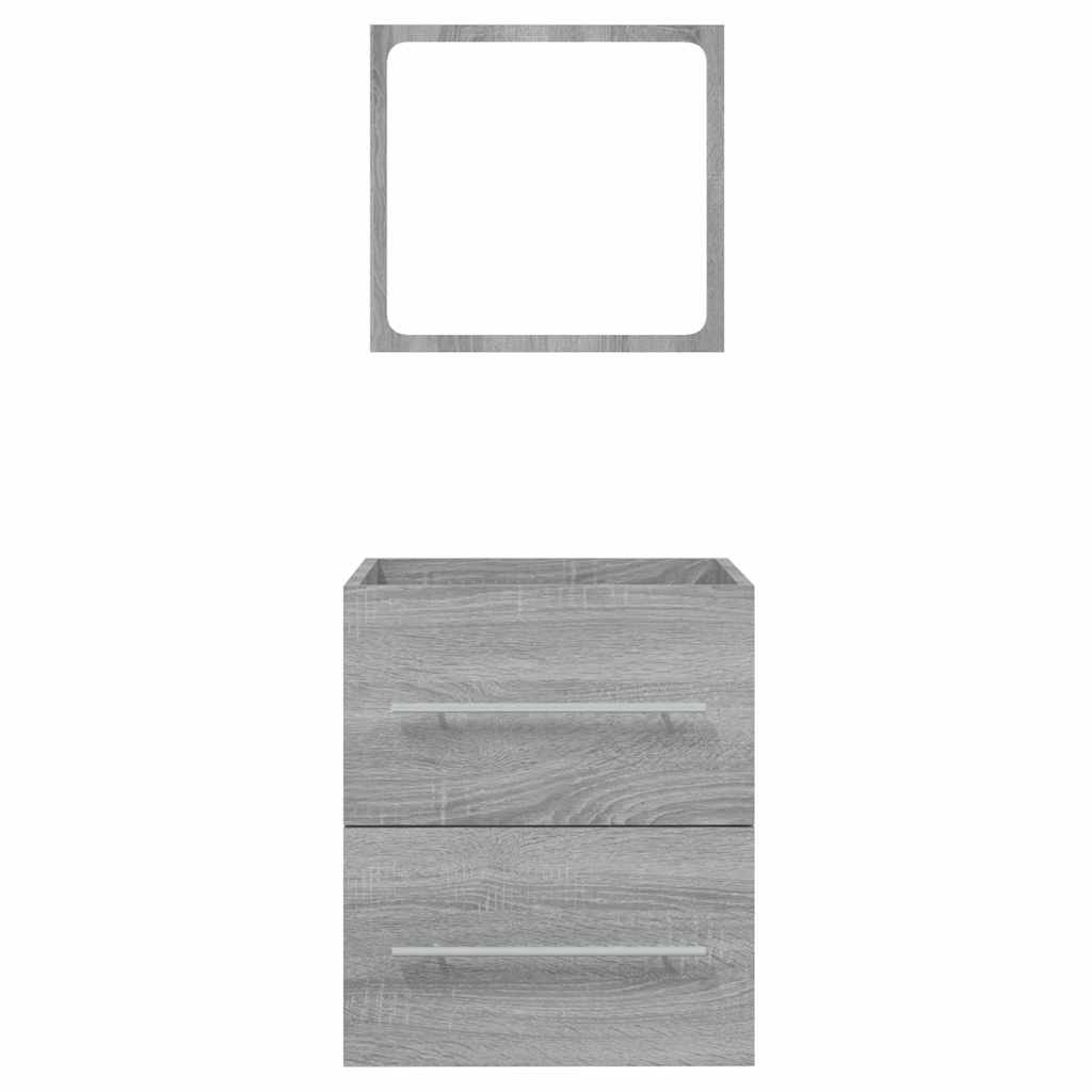 Mobile da Bagno con Specchio Grigio Sonoma 41x38,5x48 cm | homemem39
