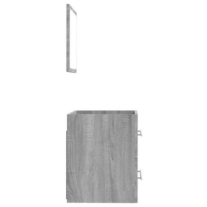 Mobile da Bagno con Specchio Grigio Sonoma 41x38,5x48 cm