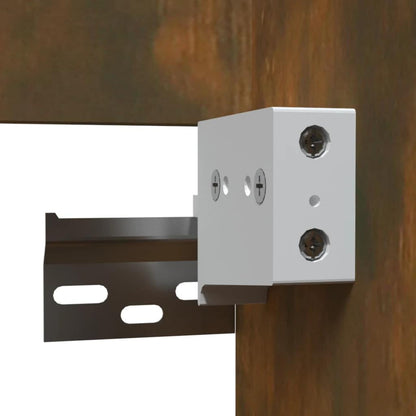 Mobile da Bagno con Specchio Rovere Fumo in Legno Multistrato | homemem39