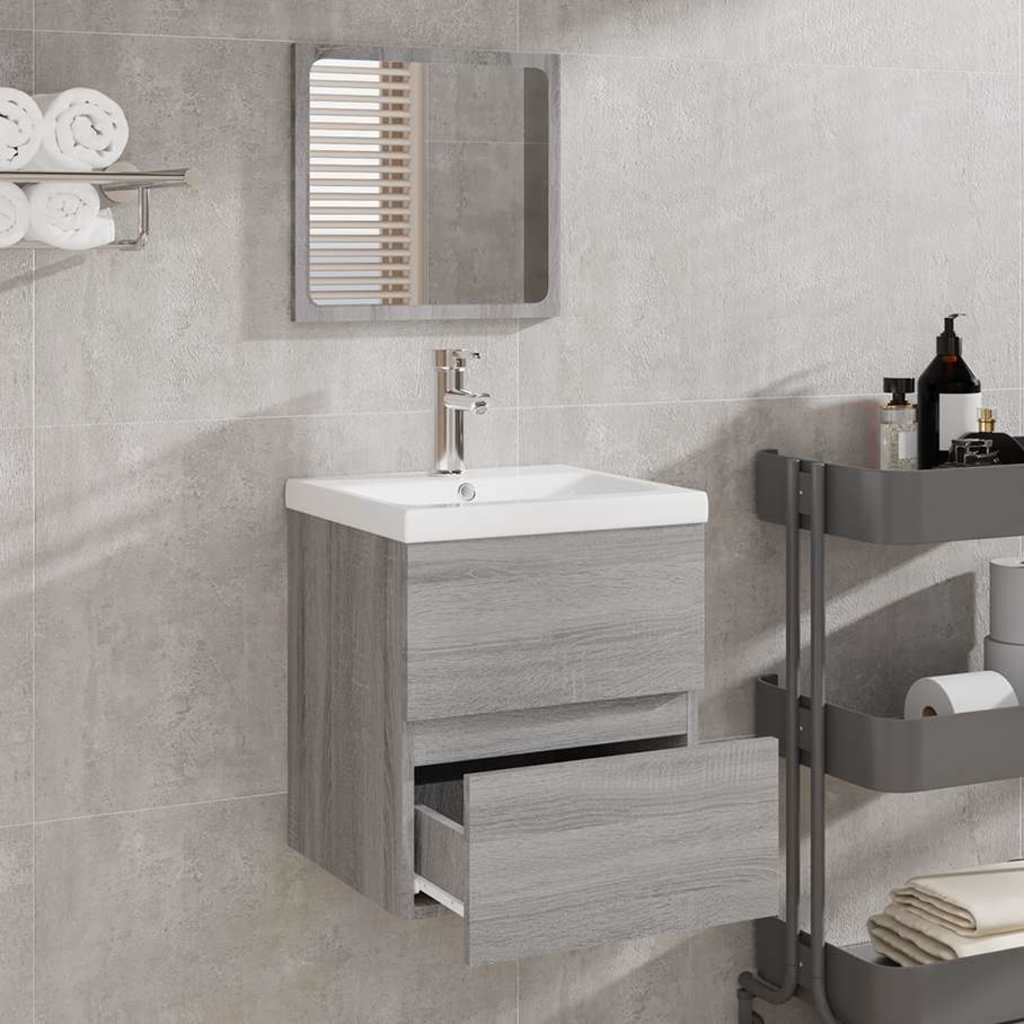 Mobile da Bagno con Specchio legno multistrato