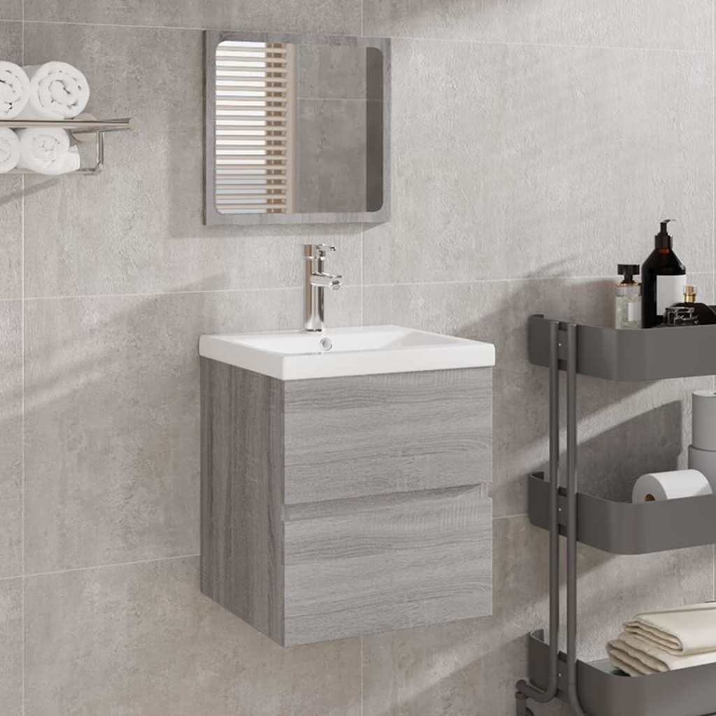 Mobile da Bagno con Specchio legno multistrato