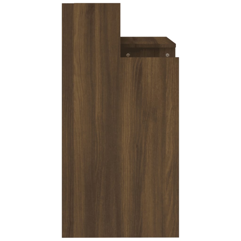 Scrivania con Luci LED Marrone Rovere 97x45x90cm in Multistrato - homemem39