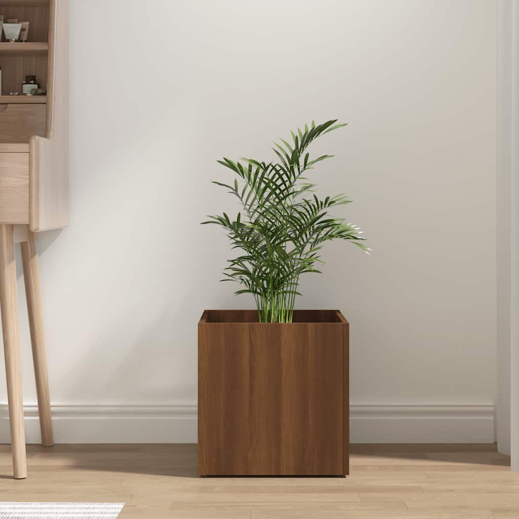 Fioriera Rovere Marrone 40x40x40 cm in Legno Multistrato | homemem39