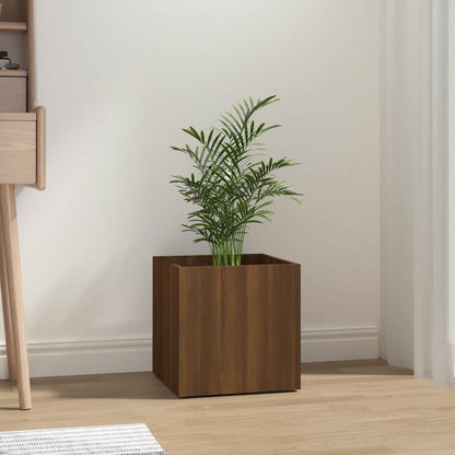 Fioriera Rovere Marrone 40x40x40 cm in Legno Multistrato